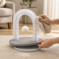 Cat Arch Self-Groomer and Scratcher Toy with Thick Bristles