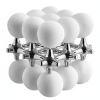 Geometric Ball Grid Modern Abstract Design Geometric Sphere Sculpture Minimalist Aesthetic Crystalline Structure Sculpture for Living Room