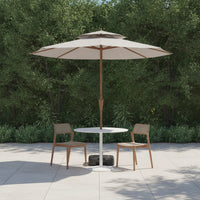 Outdoor Umbrella with Water Base Windproof Patio Umbrella with Base Heavy Duty for Homeowners, Backyard, Balcony, Poolside
