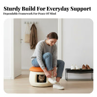 Space-Saving Mushroom-Shaped Cat House Stool two-in-onePurpose Design Enclosed Pet sanctuary Multipurpose Ottoman Minimalist aesthetic for felines, Homeowners, Small animals, Entryway, Living Room, Balcony, Bedroom