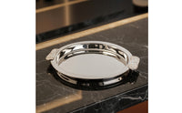 Decorative Mirrored Tray with Handles Mirror-Polished Metal Serving Tray with Handles Reflective for Hosts, Beverage Cart, Dining Table