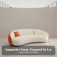 Curved Sectional Light Luxury aesthetic Curved configurable Couch sweeping Shape Sofa for Business Owners, Interior Designers, cosmetics salon, Reception Area, Lounge