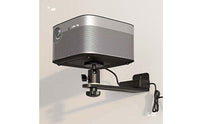 Wall Mounted Display Device Holder Bracket Slotted Arm Single Hole Display Device Holder Mount in Black