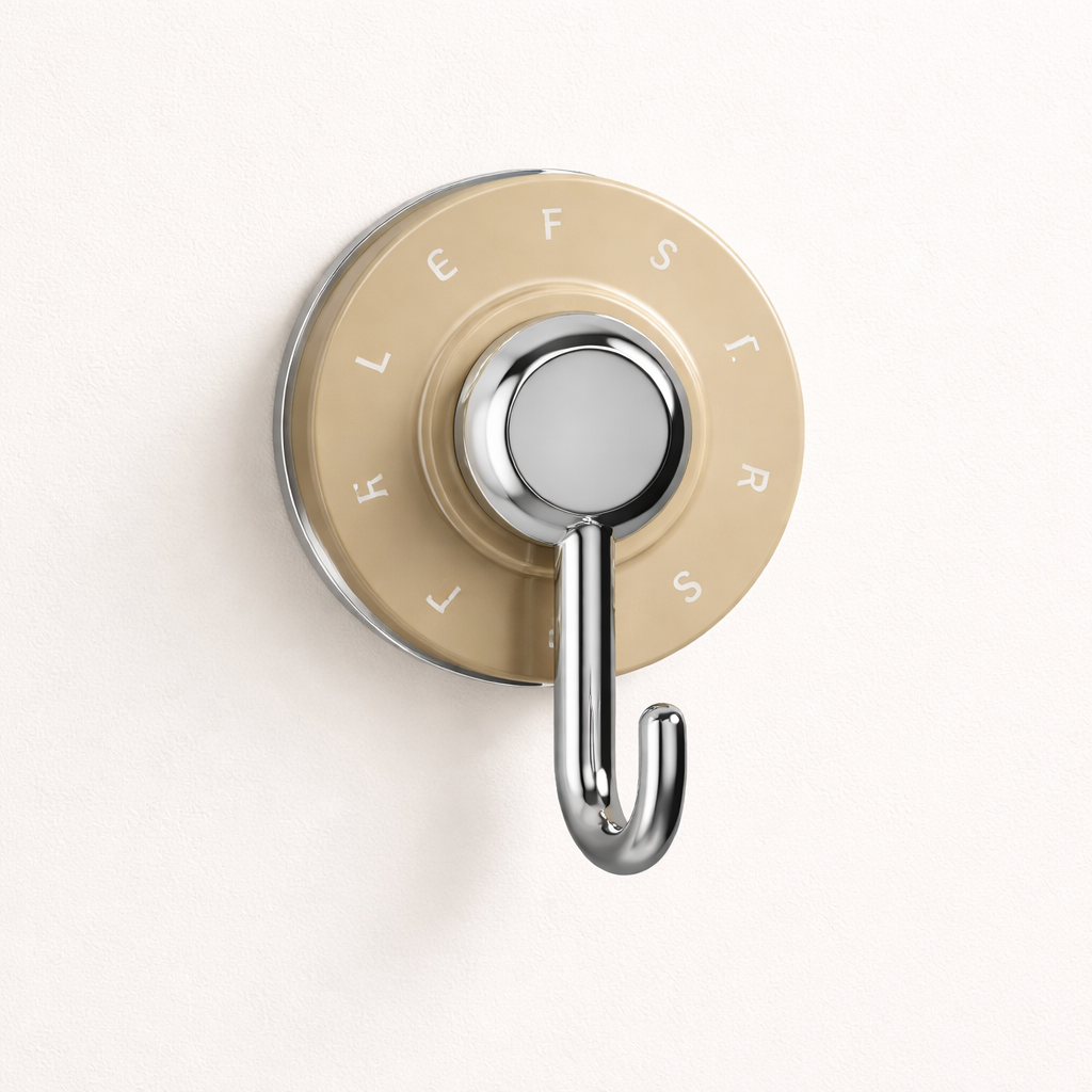Cabinet Door Rotating Hanging Hook, Strong Vacuum Suction Cup for Drill-Free Installation, Multi-Purpose Single Modern Minimalist Wreath