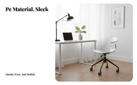 Adjustable Height Wheeled Study Chair Nordic Design Office Furniture Minimalist and design rotating Function for Home Workers, Students, Managers, Conference Room, Bedroom, Vanity