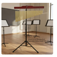 Crisp Sound 36 Tone Chime Bar Individually Strung Bar Chimes Adjustable Stand for Musicians, Band Performance, Music Class, Studio Recording