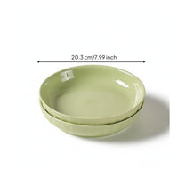 Creamy Aesthetic Ceramic Dinner Plate Sleek Glaze Cream Design Tableware High Temperature Fired Round Serving Plate for Household