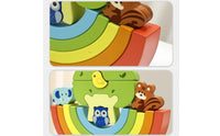 Wooden Rainbow Stacker Colorful Wooden Stacking Toy Learning for Home, Classroom