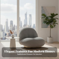luxuriously soft Texture CumulusShaped Ottoman sophisticated aesthetic Upholstered Stool Comfortable Cushioning accentuated Chair Artistic for Young Adults, Interior Decorators, Homeowners, Living Room, Lounge Area, study alcove, Entryway