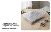 Compartment Organizer Secure Lids Clear Plastic Design for Hardware