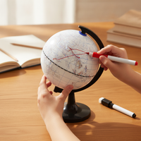 DIY Erasable Globe Kit for Kids and Students - 14.2cm / 20cm
