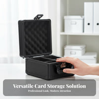 Graded Card Storage Case Lockable PSA Card Carrying Case Portable Foam Padded Interior for Hobbyists