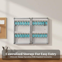 Lockable Wall-Mounted Key Box Numbered Slots Wall-Mounted Key Lockbox Heavy Duty Locking Cabinet Attractive Door Closure for Genuine Estate Agents, Office Administrators, Rental Properties, Commercial Buildings, Car Dealership, Warehouse
