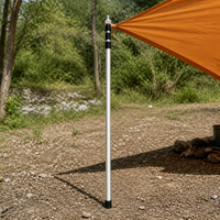 Telescopic Aluminum Tent Pole for Outdoor Camping Tarp and Awning Support
