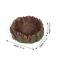 Tip-Resistant Dish and Tortoise Water Bowl, Resin Wood Grain Snake Accessories for Vivarium, Easy to Clean Non-Porous Feeding Bowl