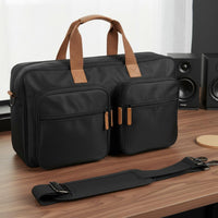 Adjustable Interior Padded DJ Controller Bag Multiple Compartments DJ Controller Carrying Case Large Capacity Luggage Strap for Gigs