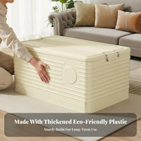 foldable Wheeled Container Visible Contents Household Storage for Dorm Room