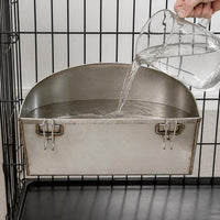 Stainless Steel Pet Water Bowl for Large Dogs, Elevated Anti-Spill Hanging Feeder