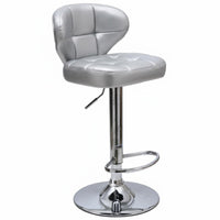 European Style Adjustable Backrest Stool 360-Degree Swivel Adjustable Pedestal Stool With Footrest Bar Chair Upholstered Seat for Cafe Owners, Receptionists, Homeowners, Reception Area, Counter, Kitchen Island, Dining Room