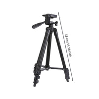 Aluminum Tripod with Pan-Tilt Head Telescopic Tripod with Pan Tilt Head Adjustable Stand Stable for Outdoor Filming