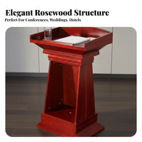 Modern Design Wooden Speech Stand Professional Look Floor Standing Podium Fine Workmanship Conference Presentation Desk Stable Design for Presenters, Event Hosts, Classrooms, Classroom, Lecture Halls, Auditoriums