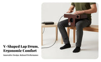 Ergonomic Shape Slaptop Percussion Box Drum Internal Piezo Pickup Slaptop Percussion Box Drum Portable Percussion Instrument for Drummers, Musicians