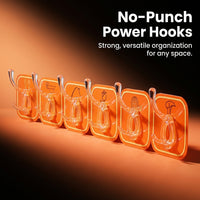 Bedroom & Dorm Room Organizer Hooks for Students, Punch Strong Multi-Hook Rack, Modern Minimalist Multi-Row Storage, Over the Door Bathroom & Kitchen