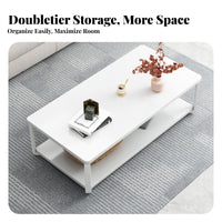 Sturdy and Stable Modern Minimalist Coffee Table Heavy Duty Rectangular Storage Coffee Table Easy to Assemble Living Room Furniture Rounded Corners for Apartment Dwellers, Homeowners, Office Workers, Small Areas, Lounge Area, Home