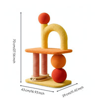 Cat with Track Balls Vertical Cat Climber with Scratching Surface Indoor Furniture for Small Apartments, Living Room