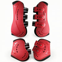 4 Pieces Tendon Boots Breathable Leg Guards Impact-Resistant for Equestrians