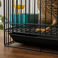 Foldable Indoor Rabbit Cage with Toilet for Guinea Pigs, Hamsters, and Dwarf Rabbits