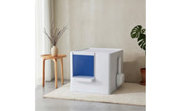 Convertible Cat Litter Box with Scoop Large Litter Box with Lid Front-Entry Pet Supplies Anti-Splashing for Home