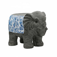 Weather Resistant Fungus-Shaped Garden Stool Hand-Painted Look Resin Fungus-Shaped Seat Bright Colors for Outdoor
