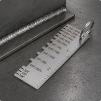 Measurement Markings Weld Inspection Gauge Brushed Silver Fusing Seam Gauge Hanging Loop Weld Inspection Ruler Clear Markings