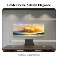 Golden Peak Scenery Painting Light Elegant Design Sunlit Mountain Wall Picture Crisp Printing Large Landscape Picture for Living Room