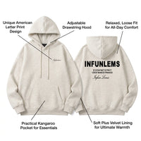 Fleece Lined Hooded Sweatshirt for, Pullover Hoodie for Young Adults Casual Wear, Warm Loose Fit for Autumn Winter