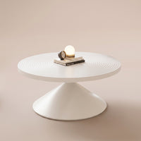 Pedestal Coffee Table Vintage-Coffee Table with Pedestal Base Easy-to-Assemble Furniture for Apartment Dwellers, Living Room, Small Apartments
