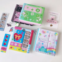 Hardcover Postcard Collection Album Safeguarding Postcard Holder Book Portable Card Holder Book Glossy for Stationery Lovers, Shelf, Desk