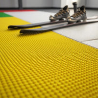 Rectangular Plastic Bristle Ski Mat Yellow Ski Practice Mat