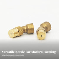Versatile Use 45 Degree Brass Nozzle Rust Resistant High Pressure Misting Nozzle Long-Lasting for Farmers, Gardeners, Agriculture