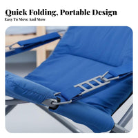 Foldable Adjustable Padded Recliner Sturdy Frame Lounge Chair Eron-the-Movenomic Design Portable Furniture Breathable for Office Workers, Homeowners, Dormitory, Rest Time, Living Room, Balcony