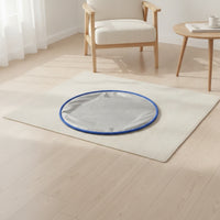 2 Pieces Oval Cat Litter Mat Wipe-Clean Litter Box Mat Waterproof Scatter Control Pad Washable for Cats