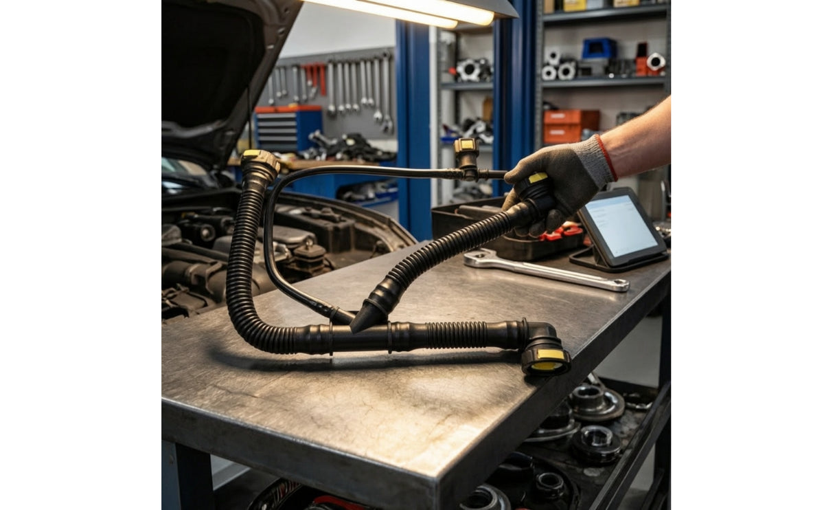 Molded Crankcase Ventilation Hose Corrugated Crankcase Breather Vent Hose Flexible Engine Breather Pipe High Flexibility