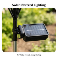 Waterproof Solar Glowing Lights Sways in the Wind LED Ground Stake Light Wireless Installation for Patio, Pathway, Yard