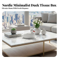 Decorative Call Duck Tissue Holder Cute Design Duck Tissue Box Multifunctional Creature Shaped Napkin Dispenser Stylish Accent for Living Room, Bedroom, Desktop