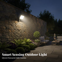 LED Floodlight Remote Control Motion Floodlight Weatherproof IP65 Waterproof Outdoor Light for Corridor, Garage, Driveway