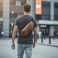 Geometric Crossbody Bag with Adjustable Strap Compact Sling Bag Lightweight Fanny Pack Slimline for Travelers, Outdoor Activities