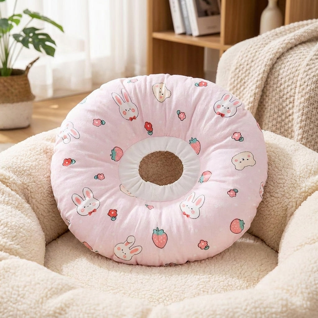 Head Cone for Pet Recovery, Padded Donut material with Drawstring, Comfortable Pet Cone for After Surgery, Adjustable Anti Bite