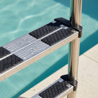 Pool Ladder with Handrails 304 Stainless Steel Swimming Pool Ladder Rust Resistant