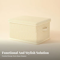 Stackable textile Clothes Box Sturdy Construction Household Storage foldable